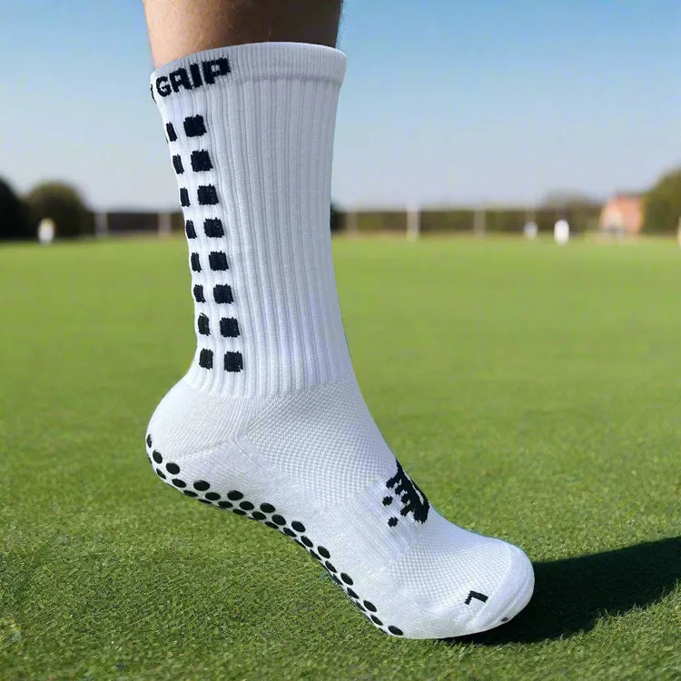 white football grip socks
