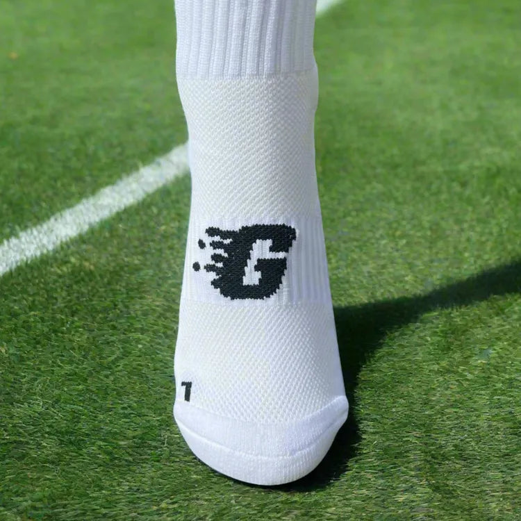 white football grip socks