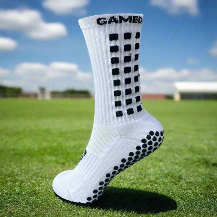 white football grip socks