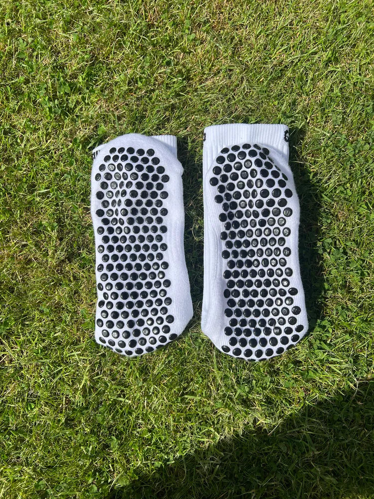 white football grip socks