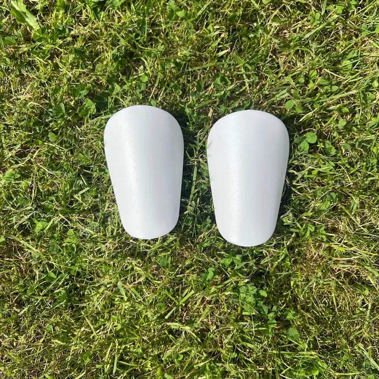 white football mini shin pads